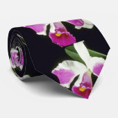 Cravate Remo rose Prada "couronnent" des fleurs (de (Roulé)
