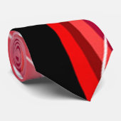 Cravate Remous de rouge et de noir (Roulé)
