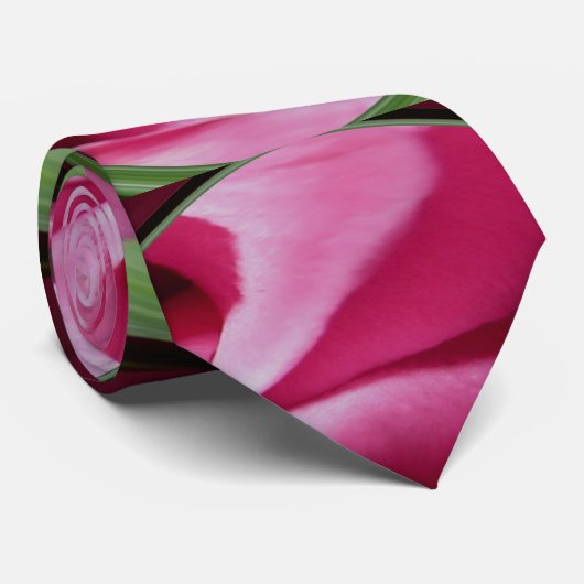 Cravate remous rose (Roulé)