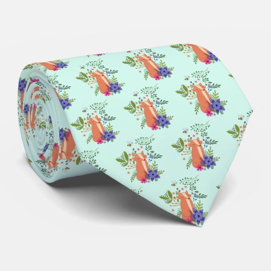 Cravate Renard dans la forêt (Roulé)