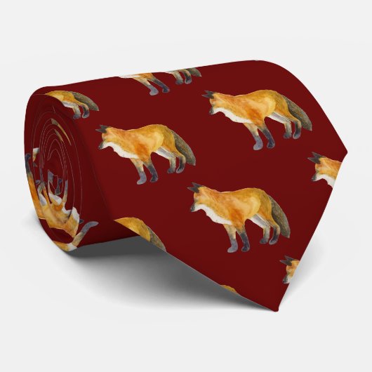 Cravate Renard rouge (Roulé)