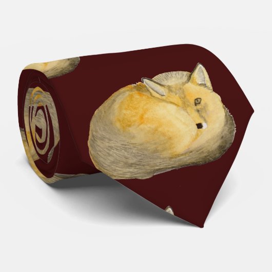 Cravate Renard rouge (Roulé)