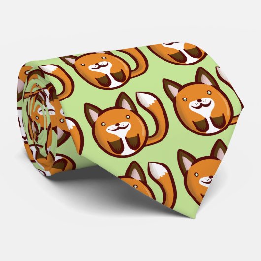 Cravate Renards de Chibi (Roulé)