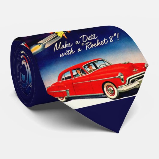 Cravate Rendez-vous dans les années 50 avec la Rocket 8 (Roulé)