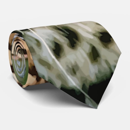 Cravate repérée de léopard (Roulé)