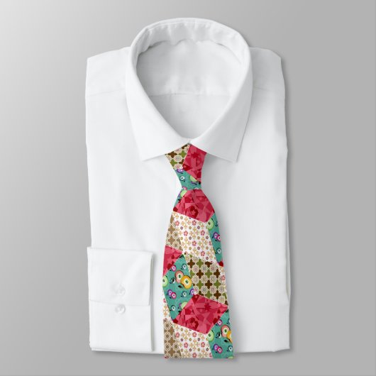 Cravate Repose de courtepointe patchwork Abstraite (Attaché)