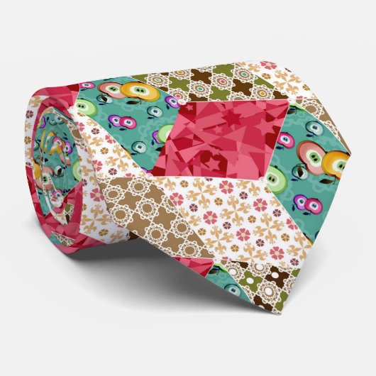 Cravate Repose de courtepointe patchwork Abstraite (Roulé)