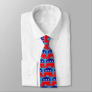 Cravate républicain elephant