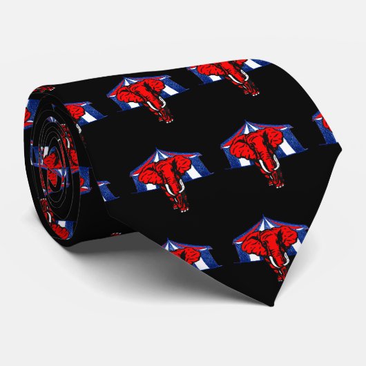 Cravate républicaine d'éléphant de GOP (Roulé)