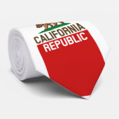 Cravate RÉPUBLIQUE DE CALIFORNIE Drapeau d'Etat Grand Étoi (Roulé)