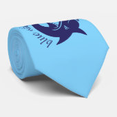 Cravate Requin bleu (Roulé)
