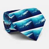 Cravate Requin bleu (Roulé)