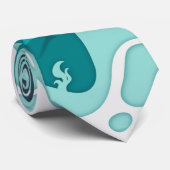 Cravate requin cool Abstrait bleu (Roulé)