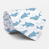 Cravate Requin de baleine étoilé (lumière) (Roulé)