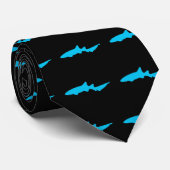 Cravate Requin infirmière aqua (Roulé)