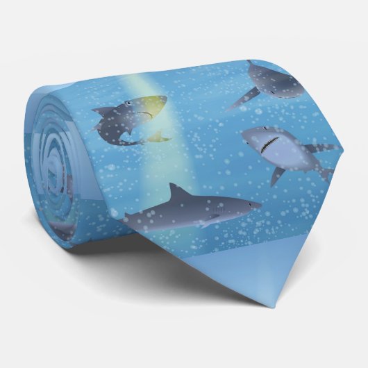 Cravate Requins (Roulé)
