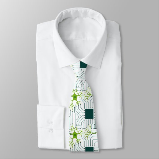Cravate Réseau neuronal - Blanc (Attaché)