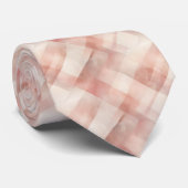 Cravate Ressort rose Peach Plaid (Roulé)