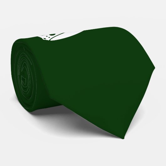 Cravate Restez calme Couronne sur le vert de la forêt (Roulé)