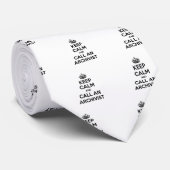 Cravate Restez calme et appelez un archiviste (Roulé)