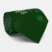 Cravate Restez Calme Et Joyeux Sur Vert (Roulé)
