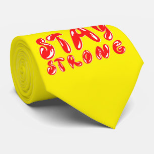 Cravate RESTEZ FORT graffiti de motivation