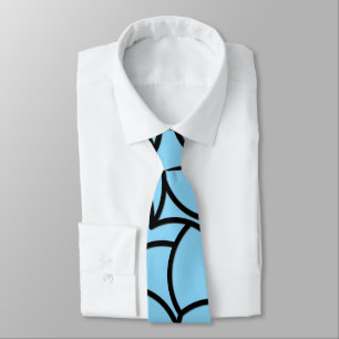 Cravate Résumé abstrait noir et bleu