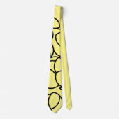 Cravate Résumé abstrait noir et jaune (Devant)