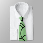 Cravate Résumé abstrait noir et vert (Attaché)