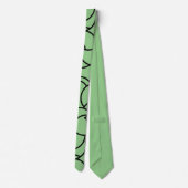 Cravate Résumé abstrait noir et vert (Dos)