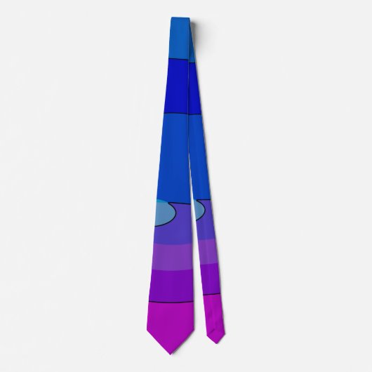 Cravate Résumé abstrait violet et bleu 1007 (Devant)