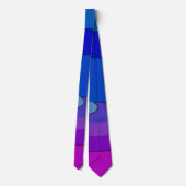 Cravate Résumé abstrait violet et bleu 1007 (Dos)