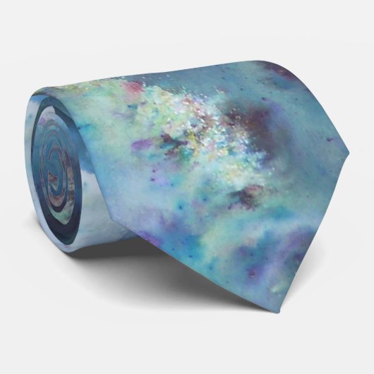 Cravate Résumé bleu (Roulé)