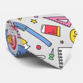 Cravate Retour à l'école. Thème scolaire (Roulé)