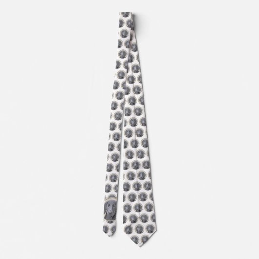 Cravate Retriever à couche plate - Art original de chien (Dos)