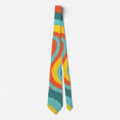 Cravate Retro 70s swirls background (Devant)