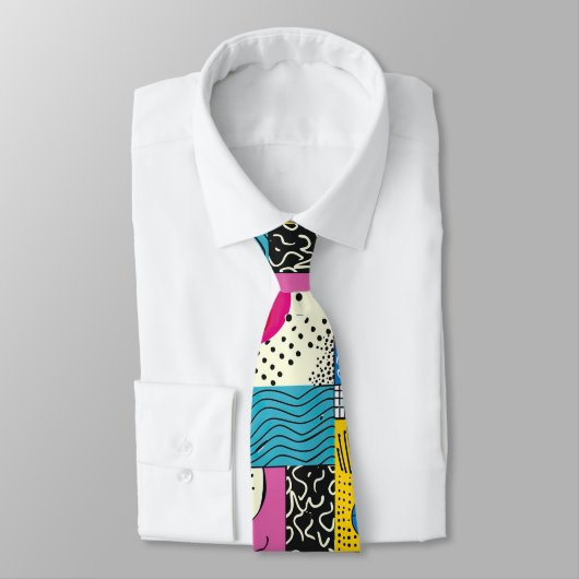 Cravate Retro 80s Custom Tie – Elegant Fashion (Attaché)