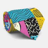 Cravate Retro 80s Custom Tie – Elegant Fashion (Roulé)