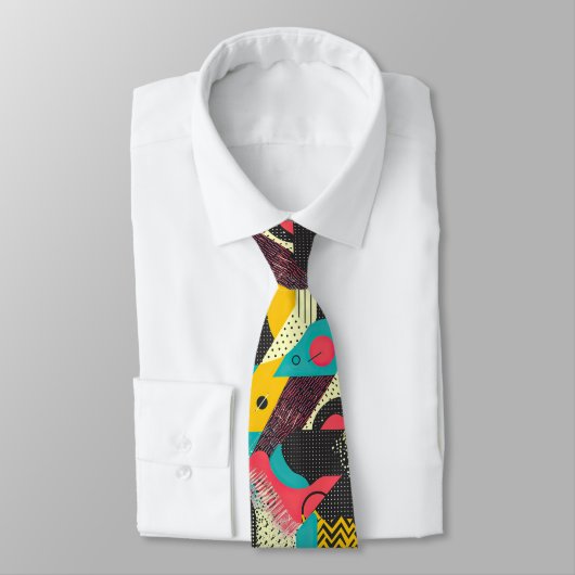 Cravate Retro 80s Custom Tie – Elegant Fashion (Attaché)