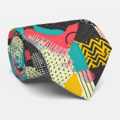 Cravate Retro 80s Custom Tie – Elegant Fashion (Roulé)