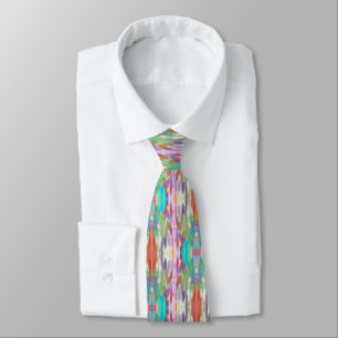Cravate Retro 80s Miami Pastel Kaleidoscope Imprimer
