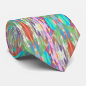 Cravate Retro 80s Miami Pastel Kaleidoscope Imprimer (Roulé)
