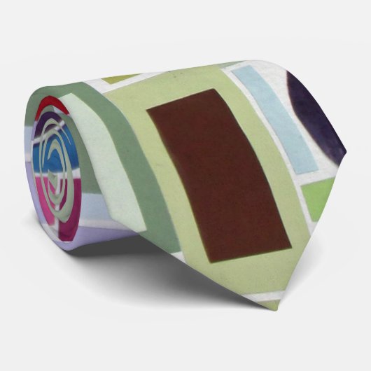 Cravate rétro abrégé sur mosaïque de collage de couleur de (Roulé)