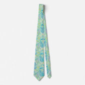 Cravate Retro Aqua Turquoise Paisley Motif (Devant)