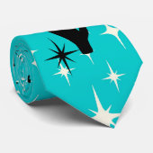 Cravate Retro Atomique Moyen Siècle Moderne MCM Cool Cat N (Roulé)