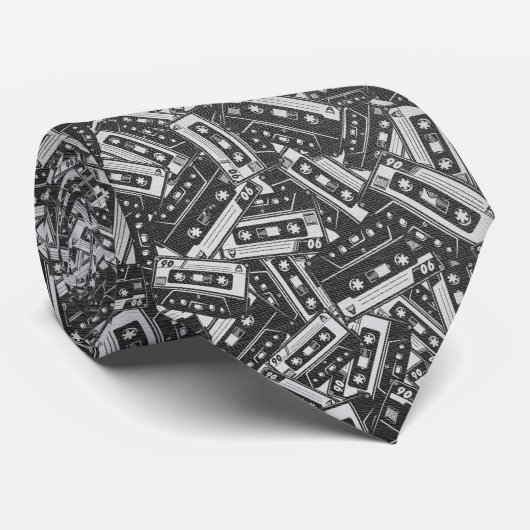 Cravate Retro Audio - Cassette Chaos (Roulé)