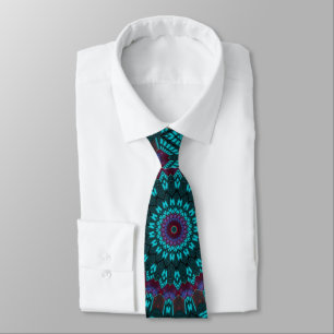 Cravate Retro Boho Chic Bohème Sud-Ouest Mandala
