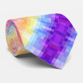 Cravate Retro Boho Funky Quirky Xenogender Plaid Pride (Roulé)