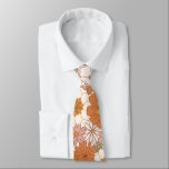 Cravate Retro Boho Terracotta Floral Wildflowers Autumn<br><div class="desc">A bold retro floral tie in warm shades of brown,  blush,  and cream. Perfect for groomsmen,  wedding guests,  or anyone who loves vintage-inspired menswear. The mid-century floral pattern brings a touch of nostalgia and playful sophistication to modern outfits,  ideal for both casual and formal occasions.</div>