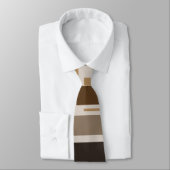 Cravate Retro Brown Geometric Pattern Men's Neck Tie (Attaché)